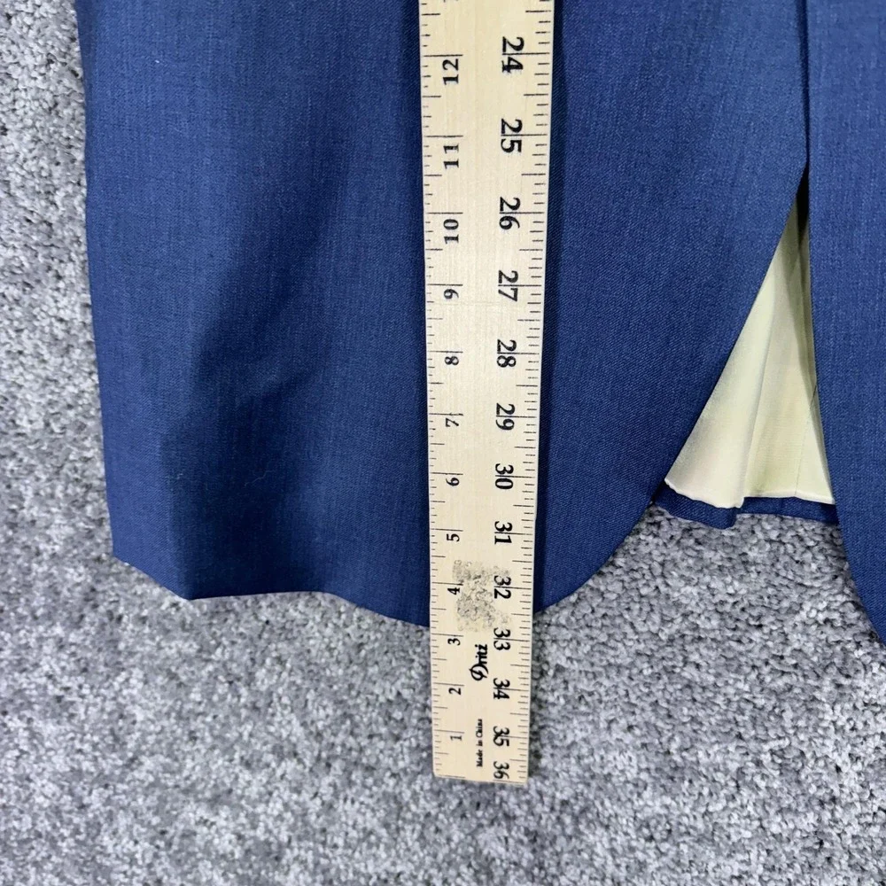 Charles Tyrwhitt Suit Jacket Mens 46 Blue Wool Slim Fit Blazer Business Formal